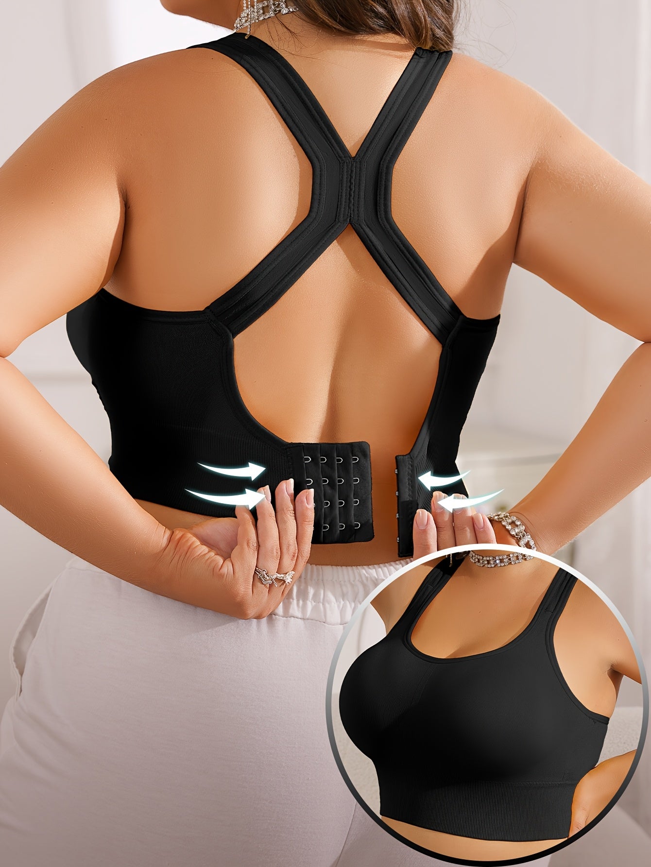 Vittoria - Brassière Sportive Grande Taille avec Coussinets Amovibles et Bretelles Réglables