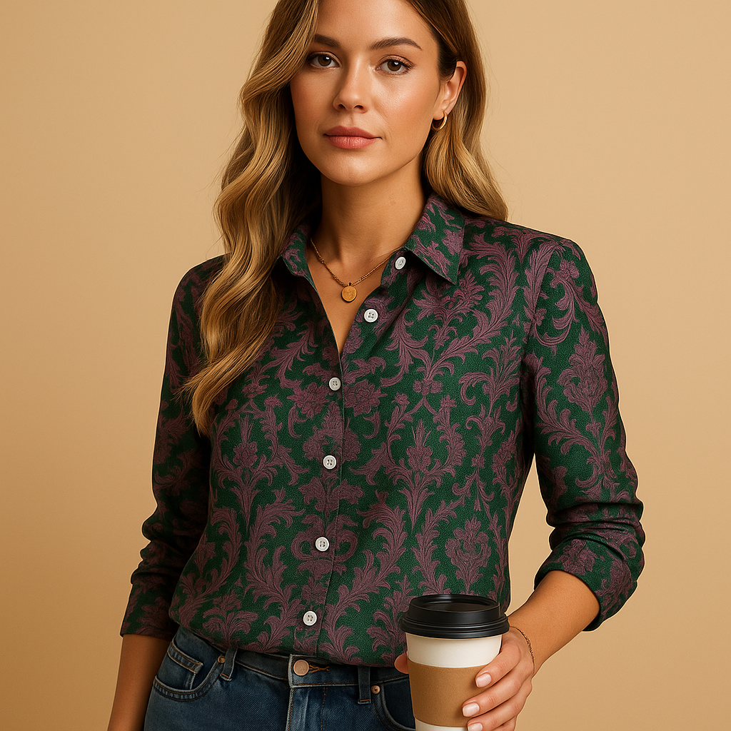 Liora - Blouse with Striking Pattern and Flattering Fit for Women