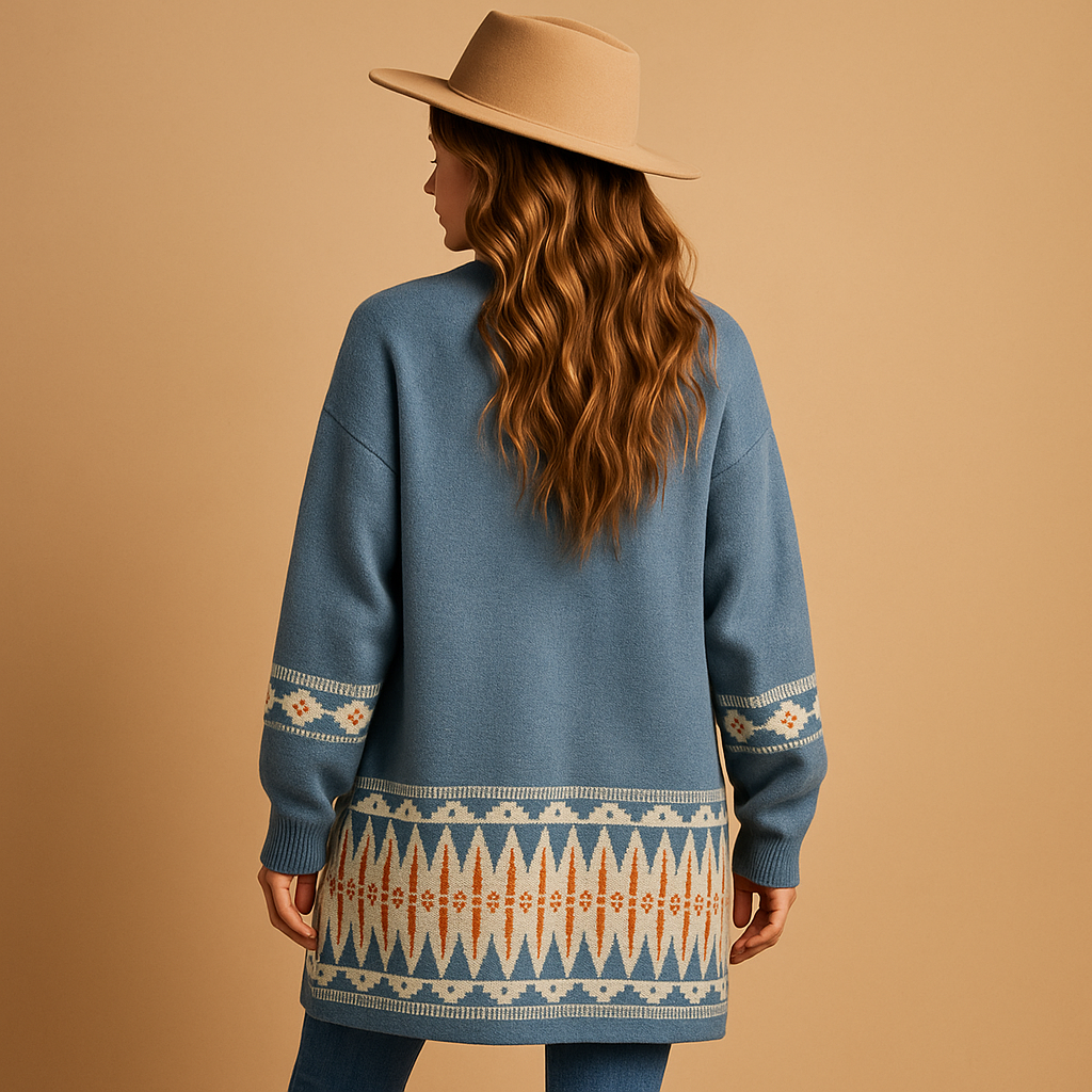 Elara - Bohemian Jacquard Cardigan for Women