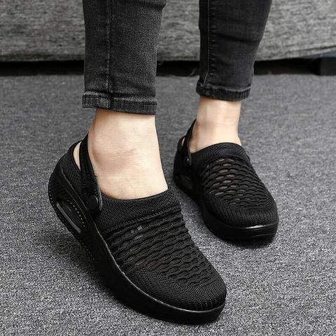 Delyvora - Chaussures de marche orthopédiques femme à coussin d’air