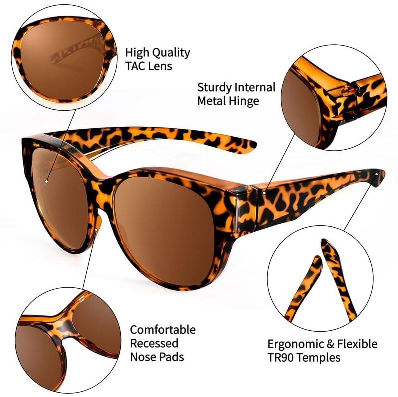 Dovrya - Lunettes soleil femme cat eye polarisées UV400 style chic