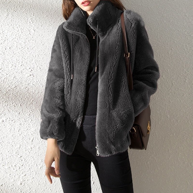 Lune - Manteau Matelassé à Col Montant