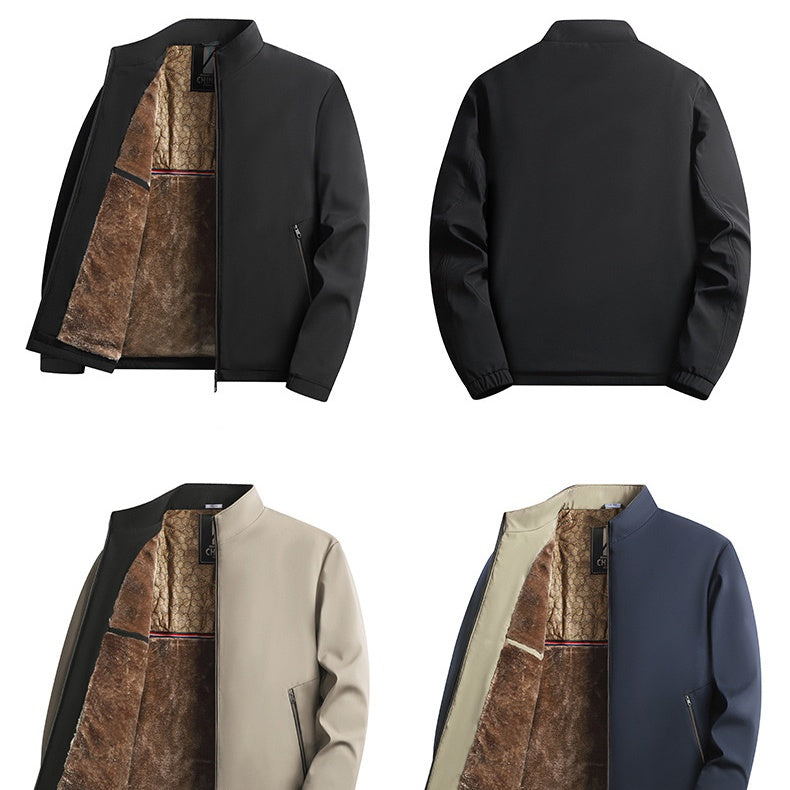 Jacob - Veste homme chaude zippée avec col montant protecteur