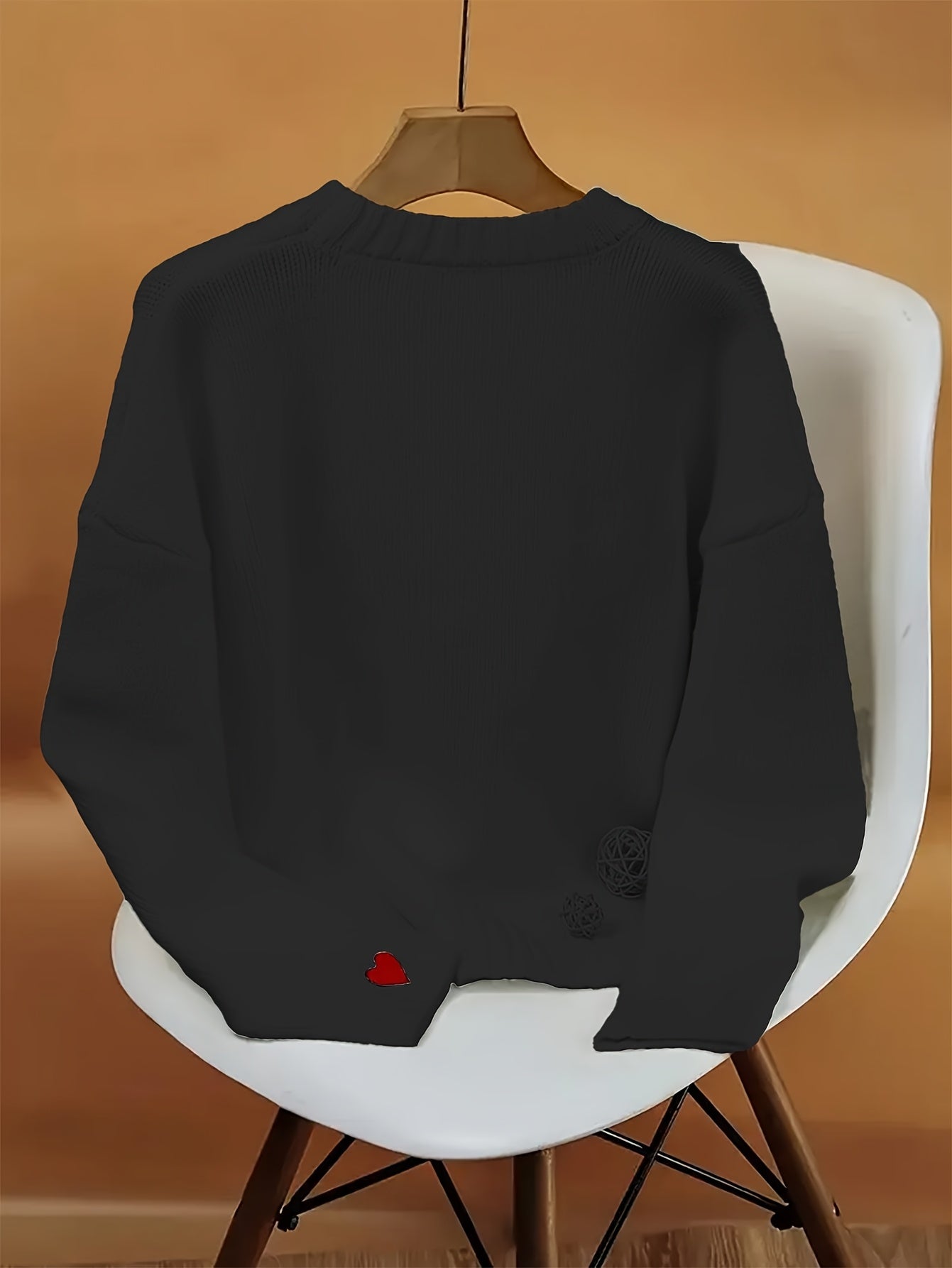 Lunetta - Pull Cœur Tricot Décontracté