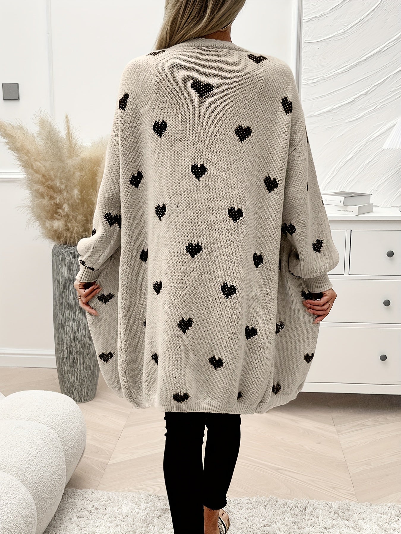 Noretta - Cardigan Tricot Cœur Décontracté