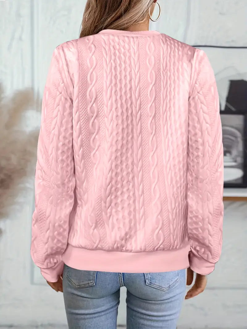 Elanisse - Veste Casual Femme à Col Baseball, Fermeture Éclair, Tissu Texturé