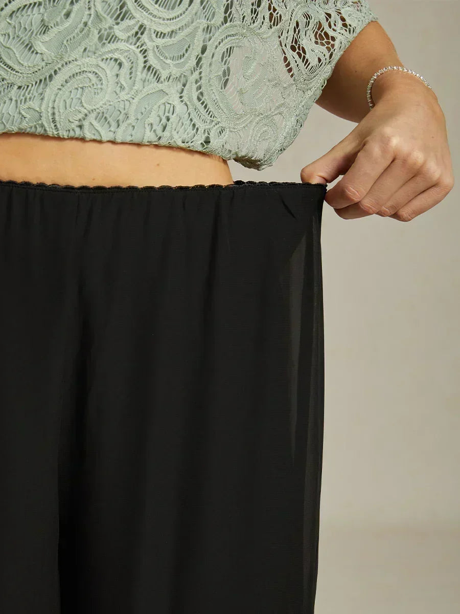 Marilivra - Pantalon À Jambes Droites Avec Fente En Chiffon