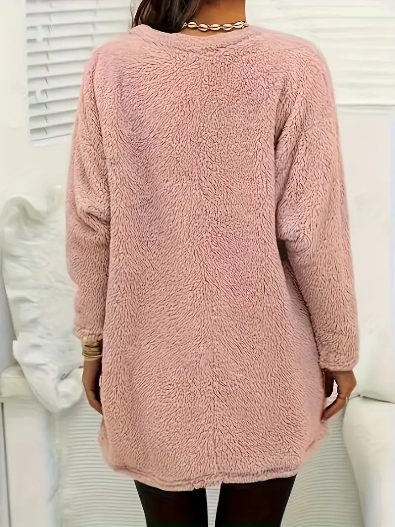 Patrice - Sweatshirt Polaire Cœur Coloré avec Poches