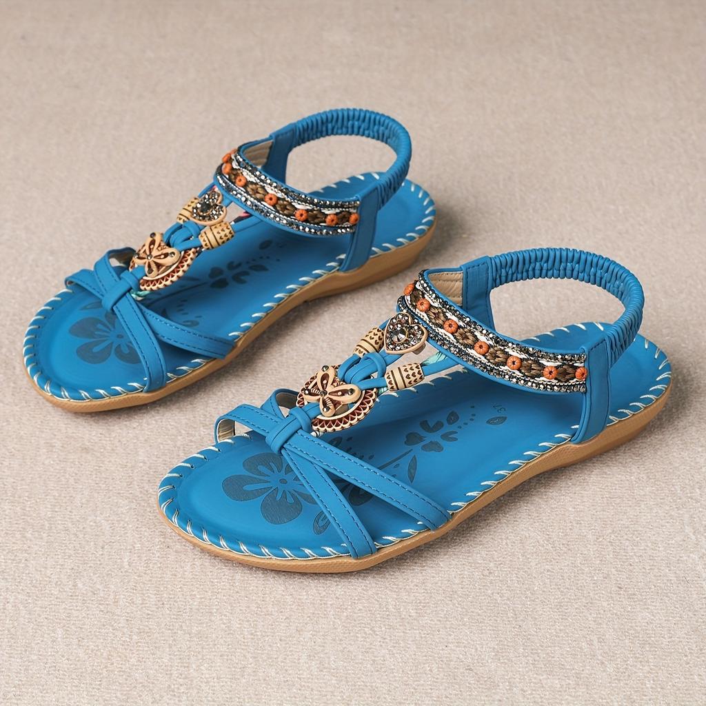 Hovira - Sandales Plates Bohèmes Confortables Style Ibiza Chic
