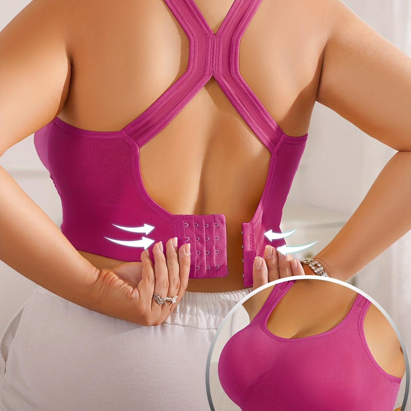 Vittoria - Brassière Sportive Grande Taille avec Coussinets Amovibles et Bretelles Réglables
