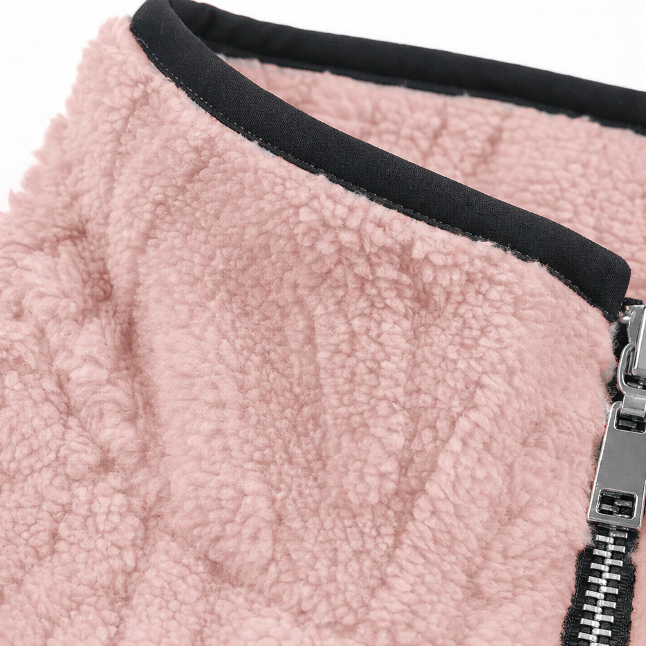 Rinske - Pull femme polaire demi-zip avec poche kangourou