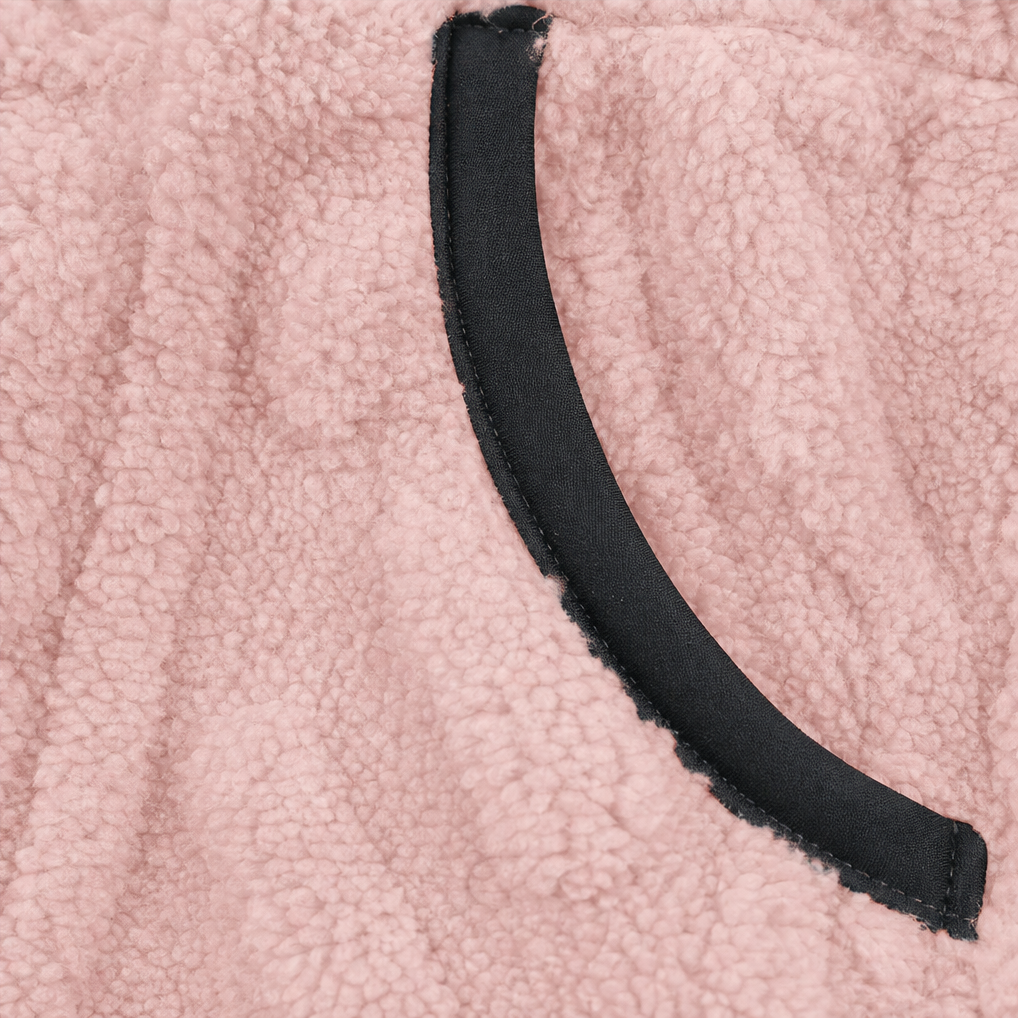 Rinske - Pull femme polaire demi-zip avec poche kangourou