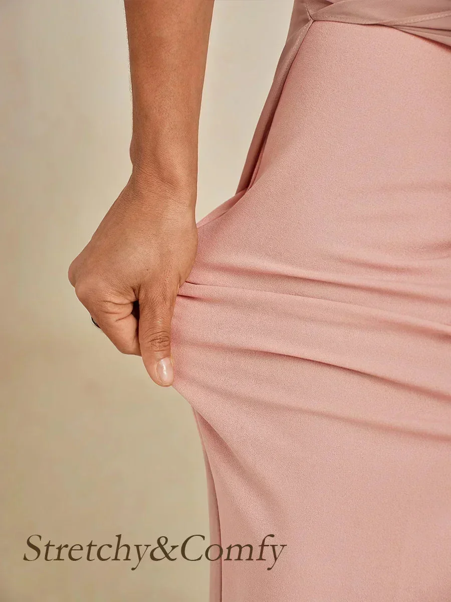 Marilivra - Pantalon À Jambes Droites Avec Fente En Chiffon