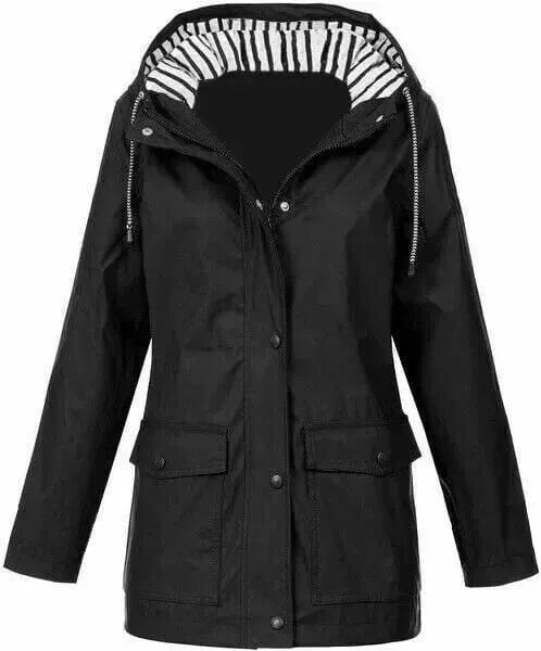 Marjolaine - Veste femme imperméable à capuche avec poches pratiques