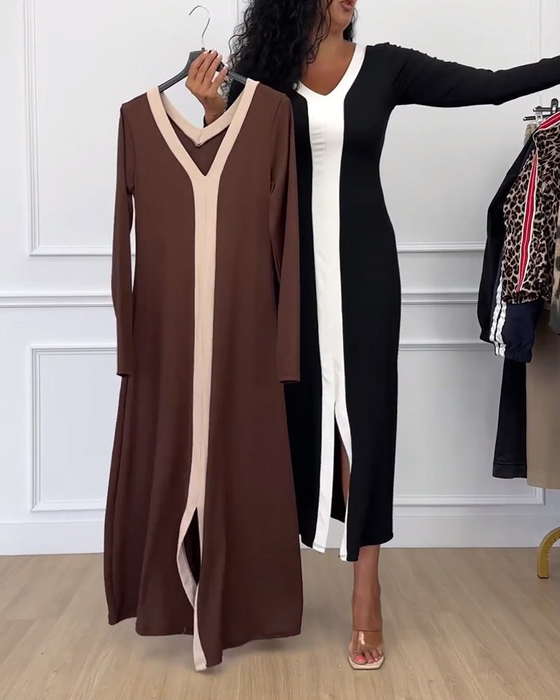 Gabrielle - Robe en Maille Élégante Automne Hiver