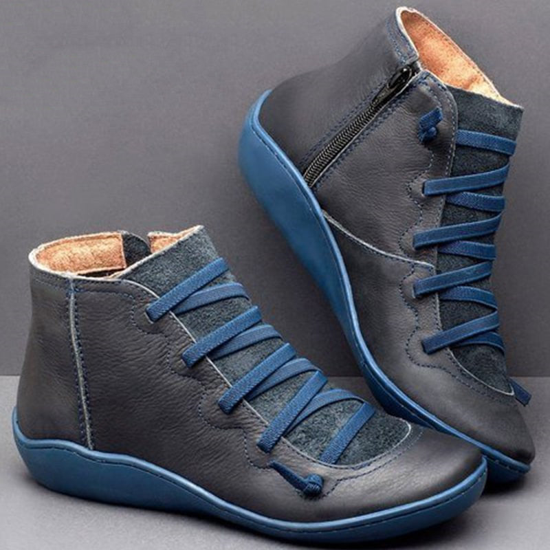 Rosalee - Bottes en cuir confortables avec soutien de voûte