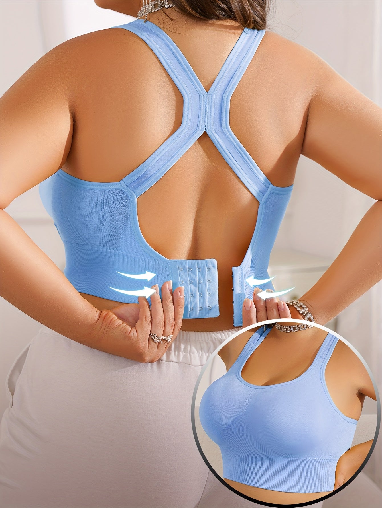 Vittoria - Brassière Sportive Grande Taille avec Coussinets Amovibles et Bretelles Réglables