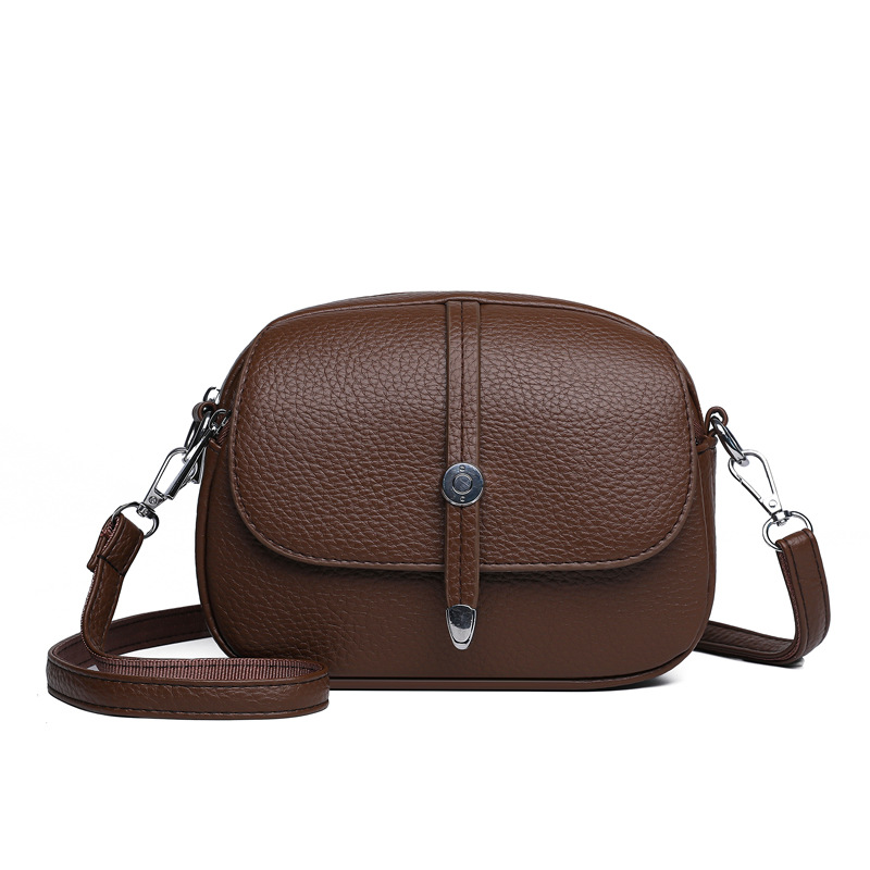 Isarivienne - Sac Bandoulière Léger Femme en Couleur Unie au Style Intemporel