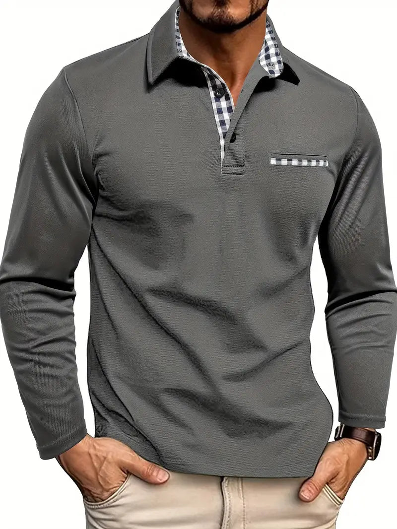 Alexander - Polo à Manches Longues Élégant pour Hommes