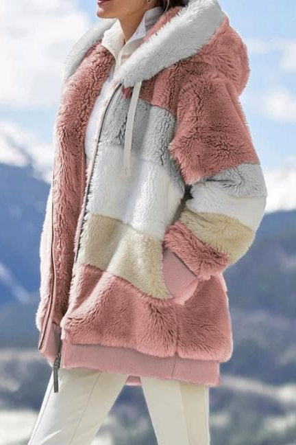 Ambre - Veste femme chaude à capuche zippée avec poches