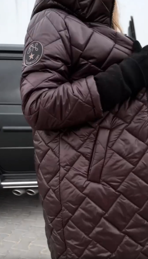 Cyranella - Veste Longue Matelassée Femme avec Capuche