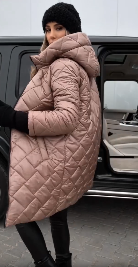 Cyranella - Veste Longue Matelassée Femme avec Capuche