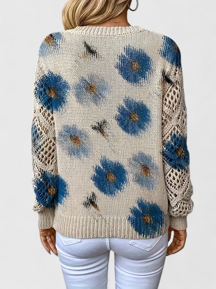 Marisavina -  Pull Floral Vintage Élégant