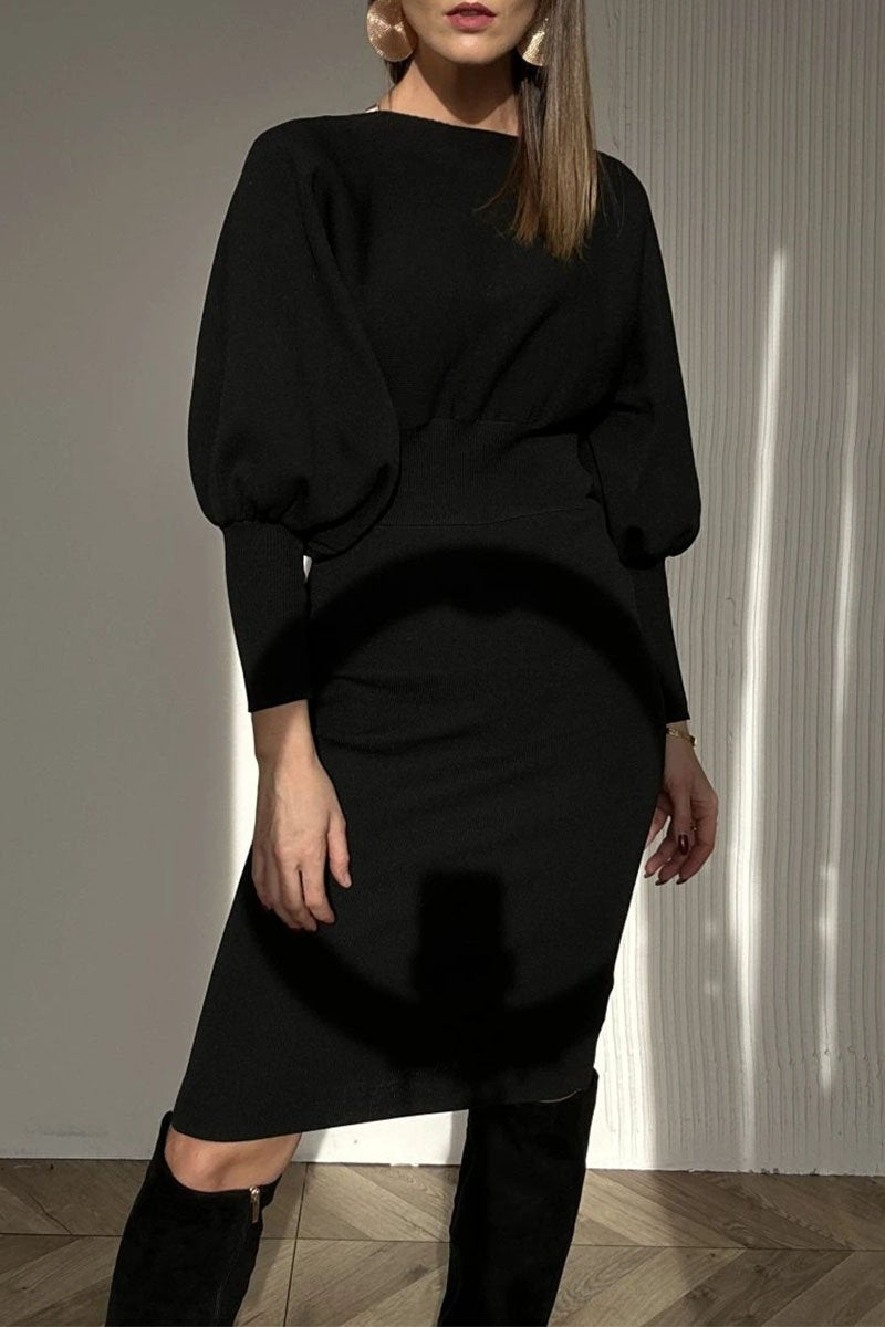 Norelle - Robe patchwork femme à manches longues et col rond