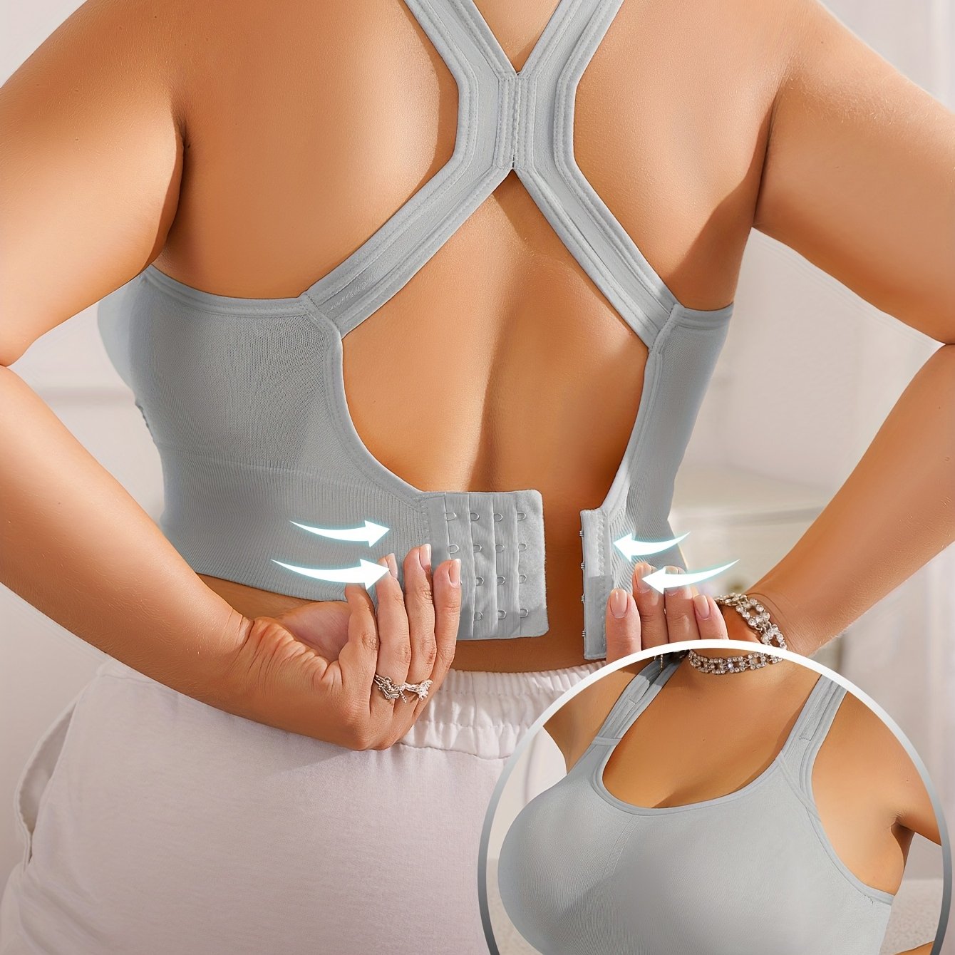 Vittoria - Brassière Sportive Grande Taille avec Coussinets Amovibles et Bretelles Réglables
