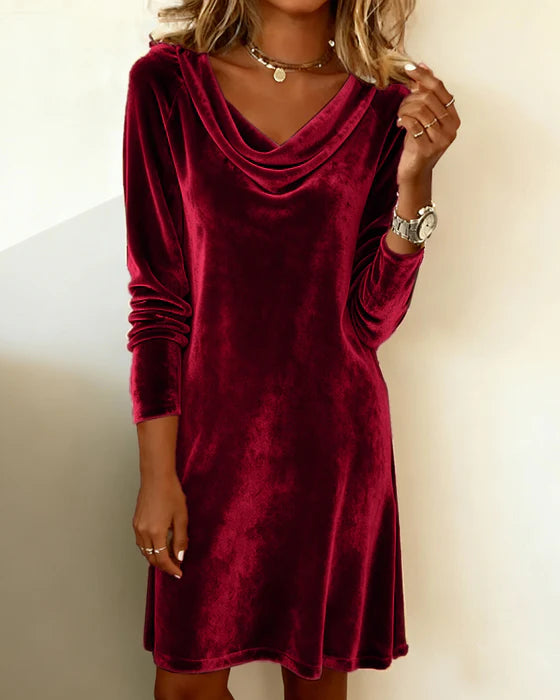 Rhosellea - Robe en Velours pour Femme