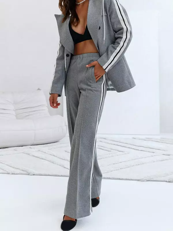 Gwenalyn - Veste Blazer À Capuche En Patchwork Sportif
