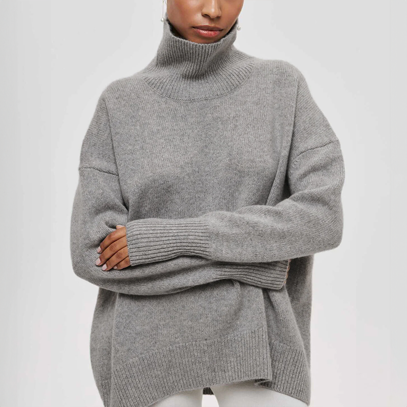 Micheline - Pull Chic avec Poches Côtelées pour Femmes