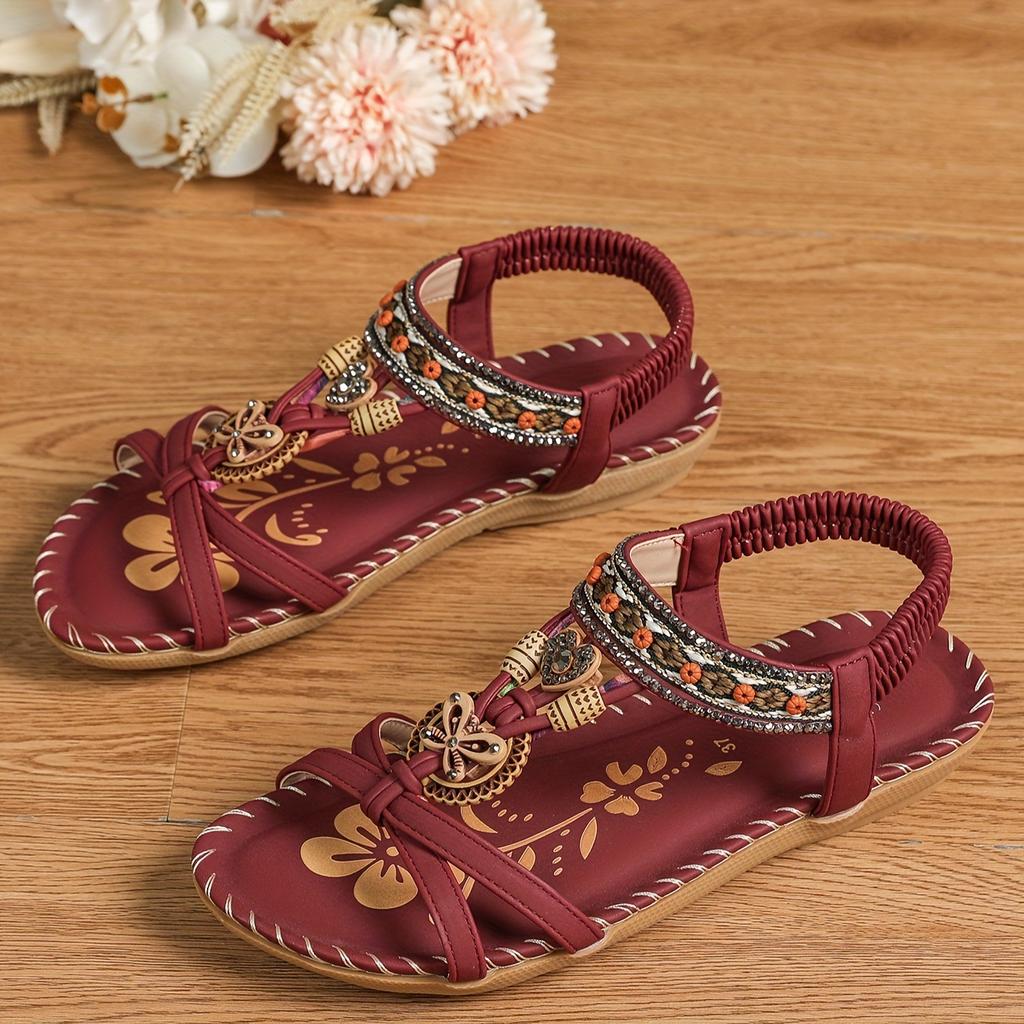 Hovira - Sandales Plates Bohèmes Confortables Style Ibiza Chic