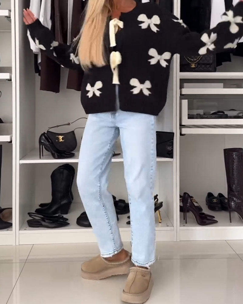 Florentine - Cardigan Nœud Élégant