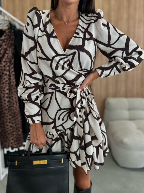Seloria - Robe Mini Florale À Coupe Cache-Cœur Élégante