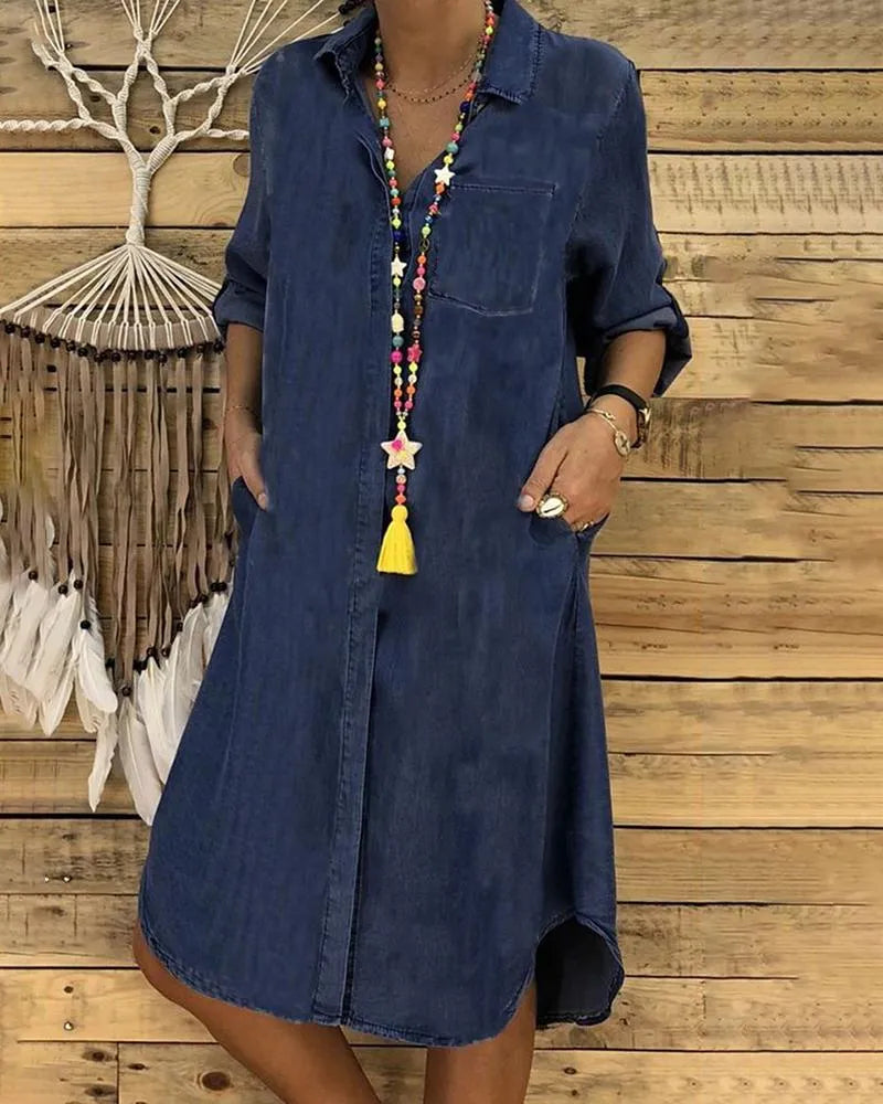 Eleora - Robe Longue Vintage en Jean