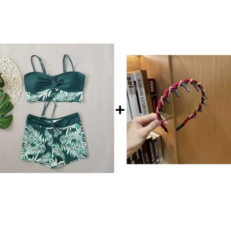 Taline - Maillot De Bain Deux Pièces Imprimé Femme