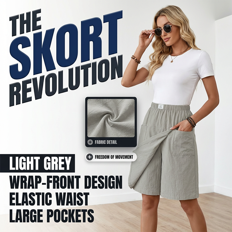 Mirevyn - Robe décontractée femme taille élastique short jupe asymétrique