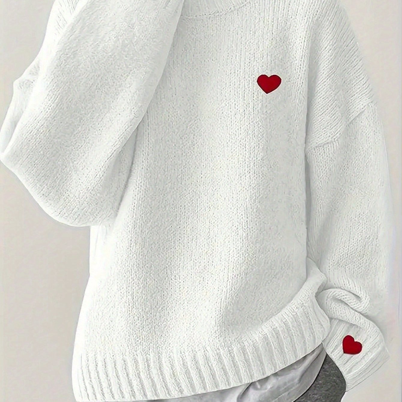 Lunetta - Pull Cœur Tricot Décontracté