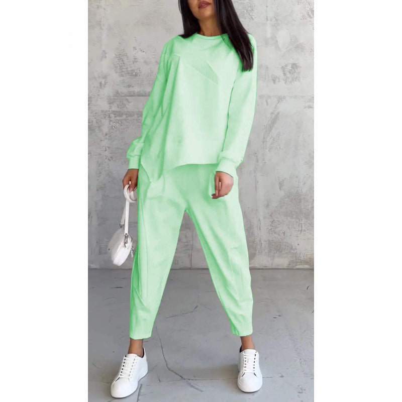 Evanna - Ensemble femme sweat asymétrique avec pantalon confortable