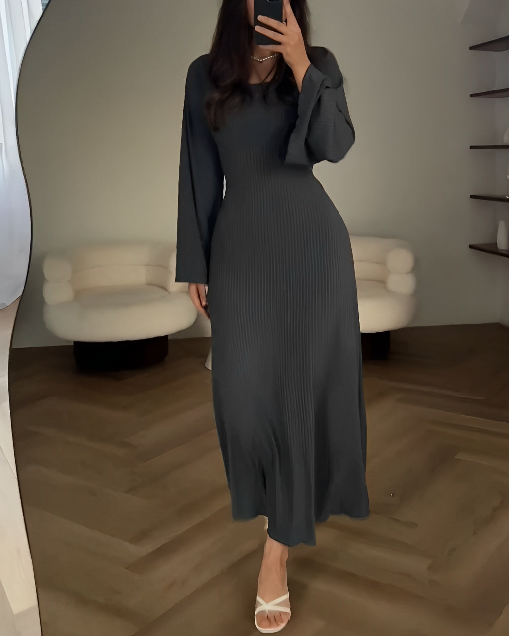 Sandrine - Robe Maxi Élégante en Maille