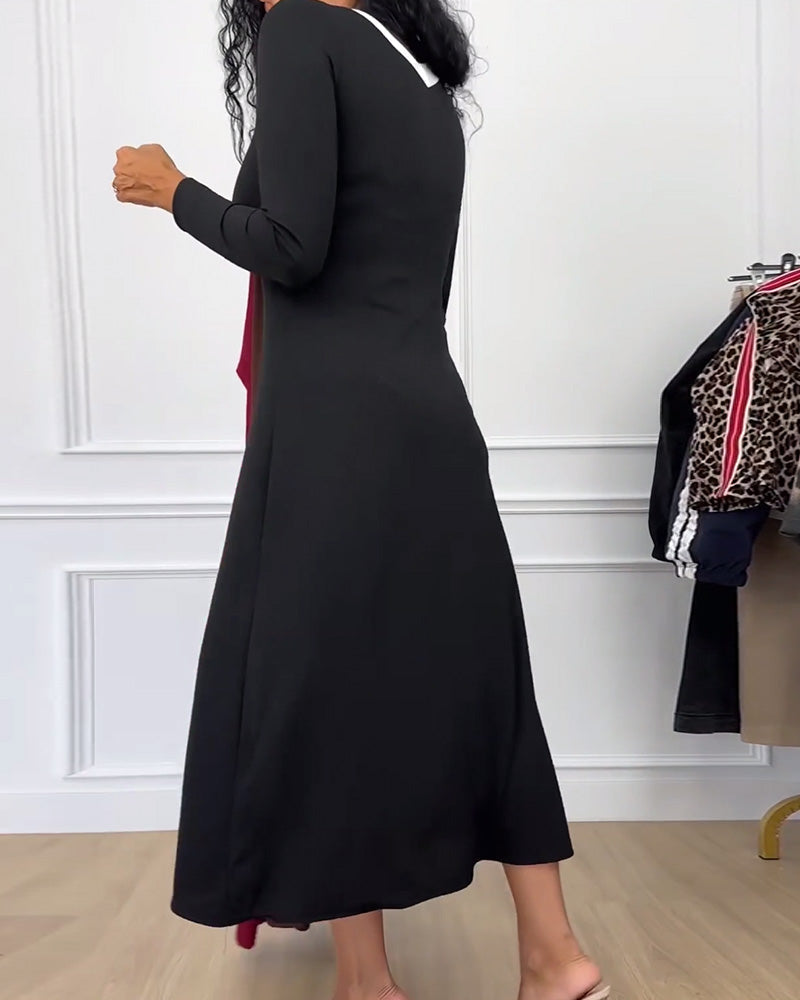 Gabrielle - Robe en Maille Élégante Automne Hiver