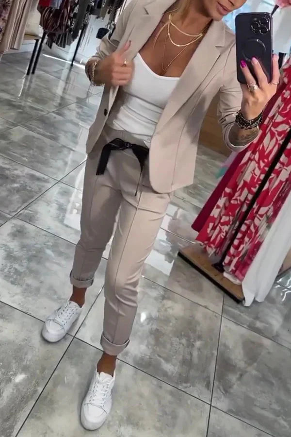 Rosindra - Ensemble deux pièces avec veste fluide et pantalon jogging confortable