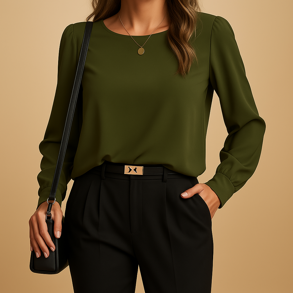 Luna - Elegant Long-Sleeve Blouse for Women