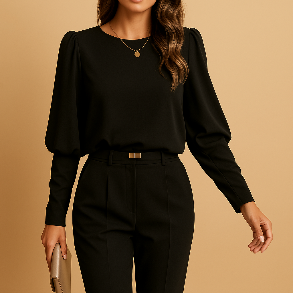 Luna - Elegant Long-Sleeve Blouse for Women