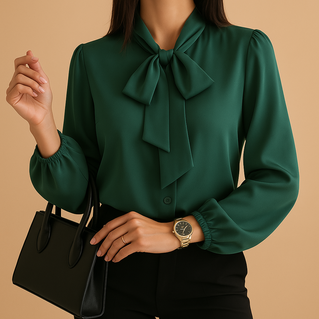 Lianne - Elegant Blouse with Bow Detail for Women