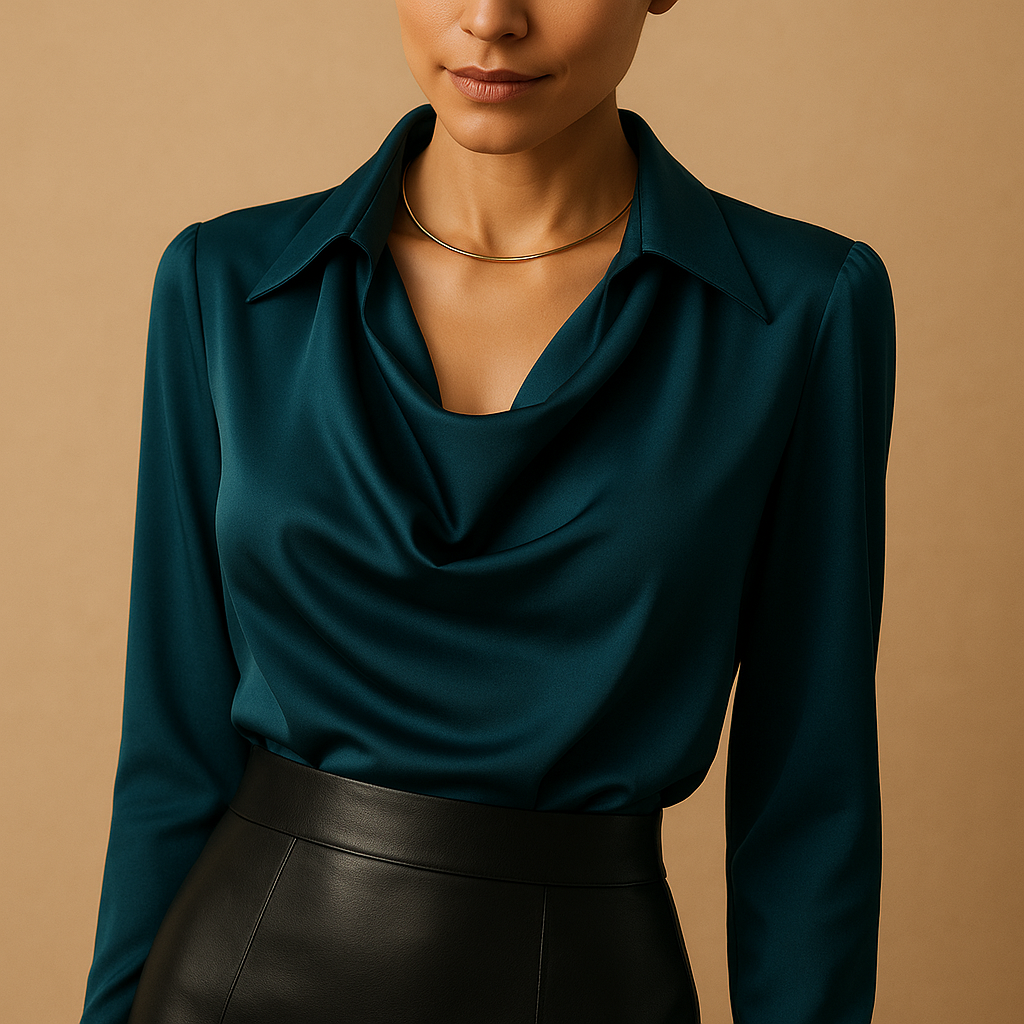 Mirthe - Elegant Long-Sleeve Blouse for Women