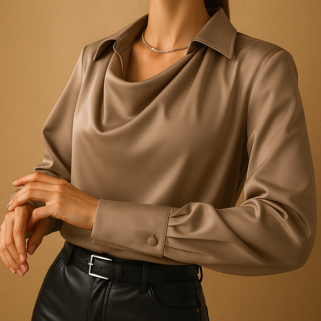 Mirthe - Elegant Long-Sleeve Blouse for Women