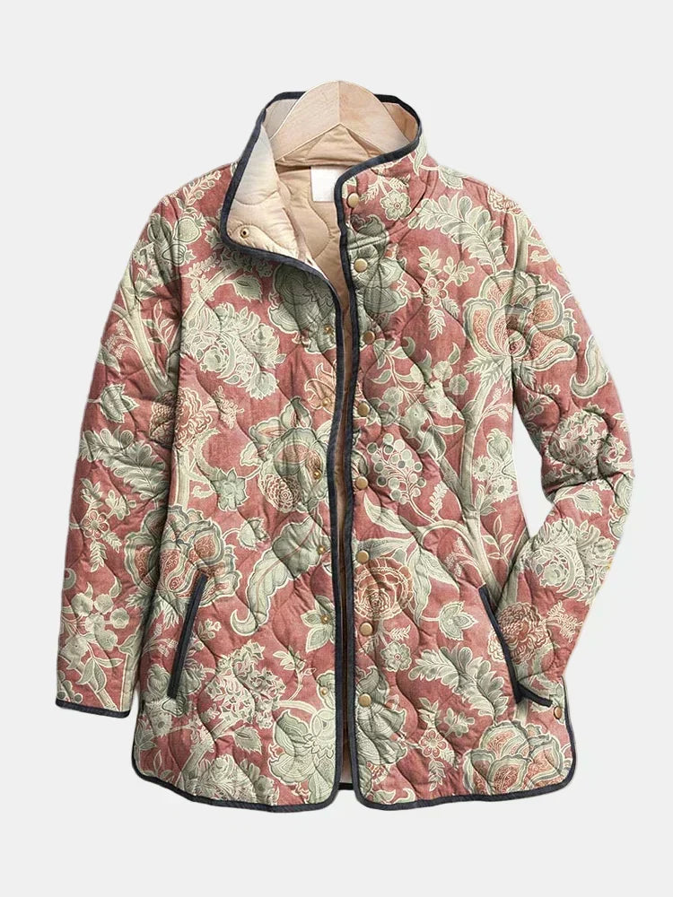 Mahaut - Veste femme matelassée à imprimé floral pour mi-saison