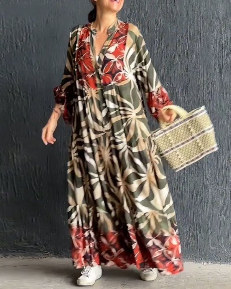 Anika - Robe de vacances imprimée décontractée